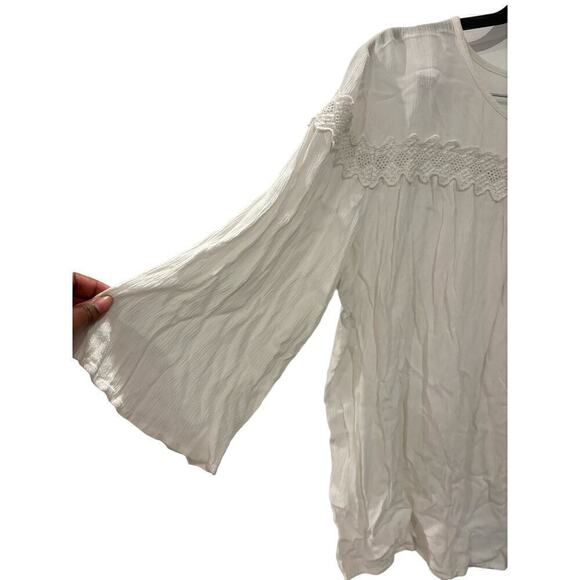 Old Navy White Retro Blouse - Picture 2 of 7